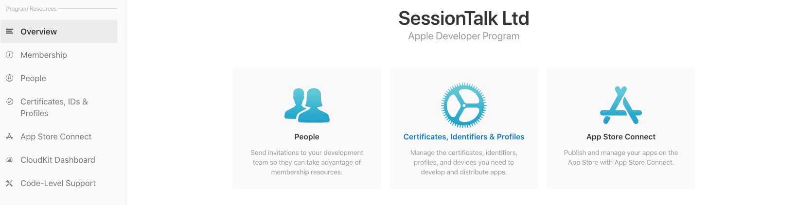 Apple Developer Portal