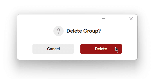 Delete Group Dialog