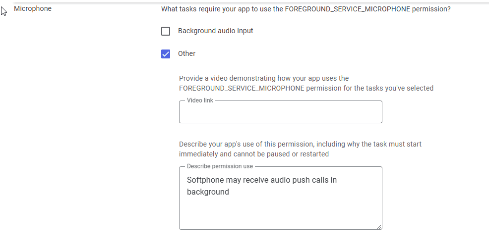 Foreground Service Microphone
