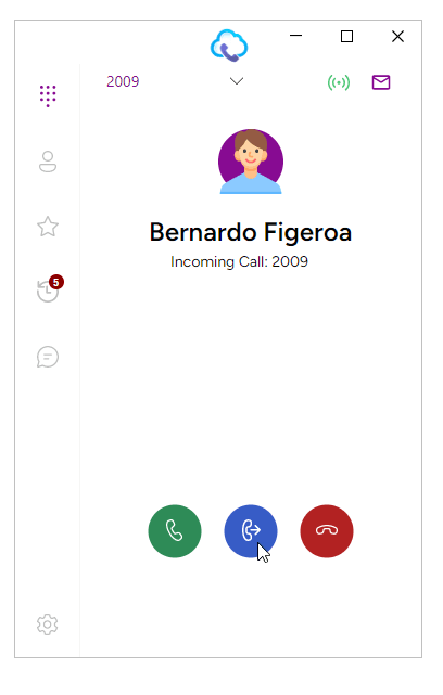 Clicking Forward Call Button