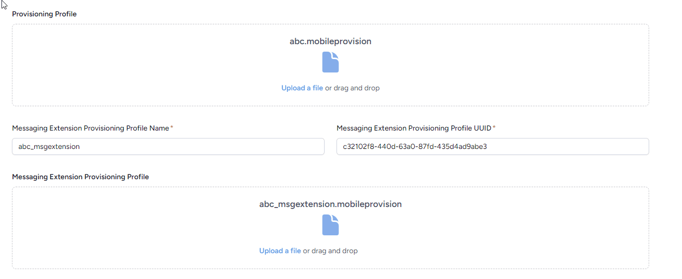 Uploading Messaging Extension