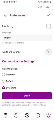 Selecting Alerts and Sounds from Preferences