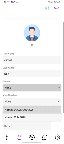 Selecting a Default Number Option