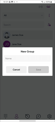 New Group Dialog