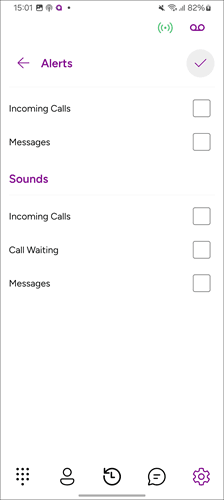 Enabling an Alert on Alerts and Sounds