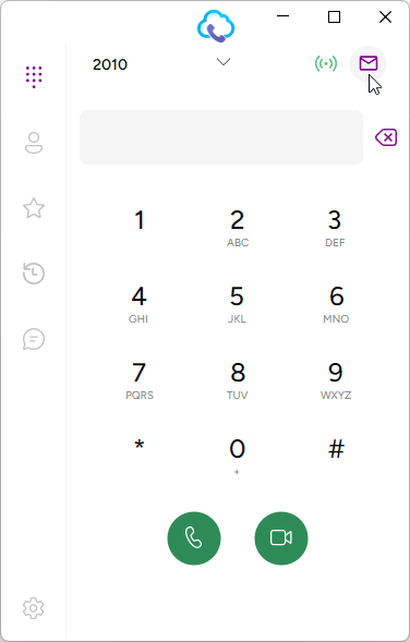 Clicking Voicemail Button