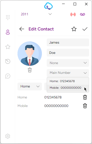 Selecting a Default Number Option