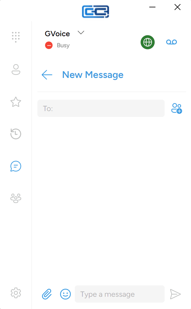 The New IM compose screen ready for you to type